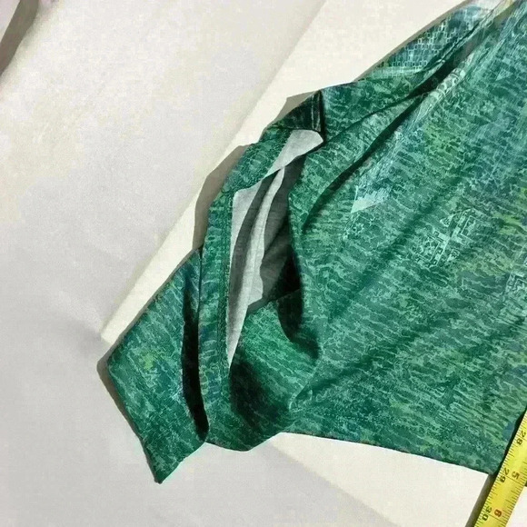 One World Womens 3/4 Sleeve Tunic Top Embellished Green Blouse Small - Picture 11 of 11